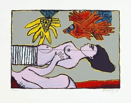 シルクスクリーン Corneille - Une belle journée de l'été