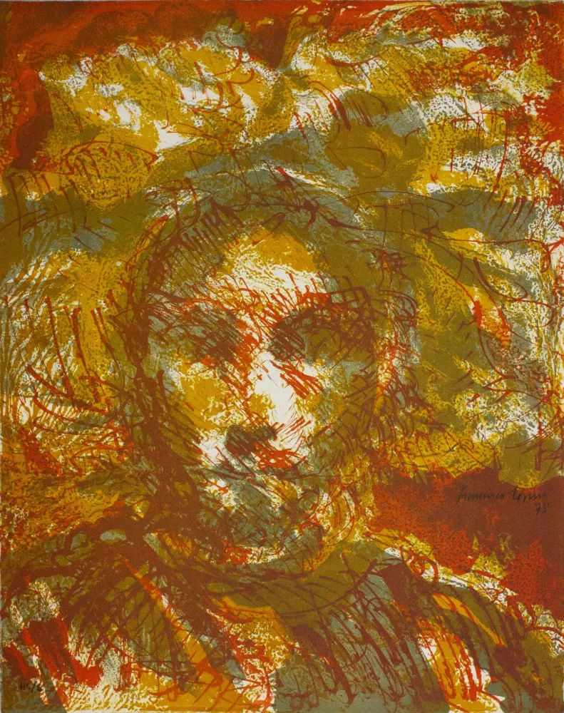 リトグラフ Corzas - Umbrìo por la pena