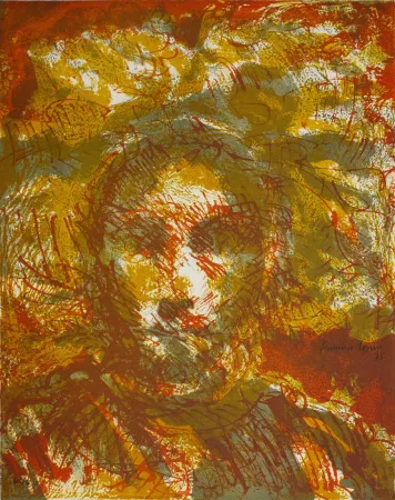 リトグラフ Corzas - Umbrìo por la pena