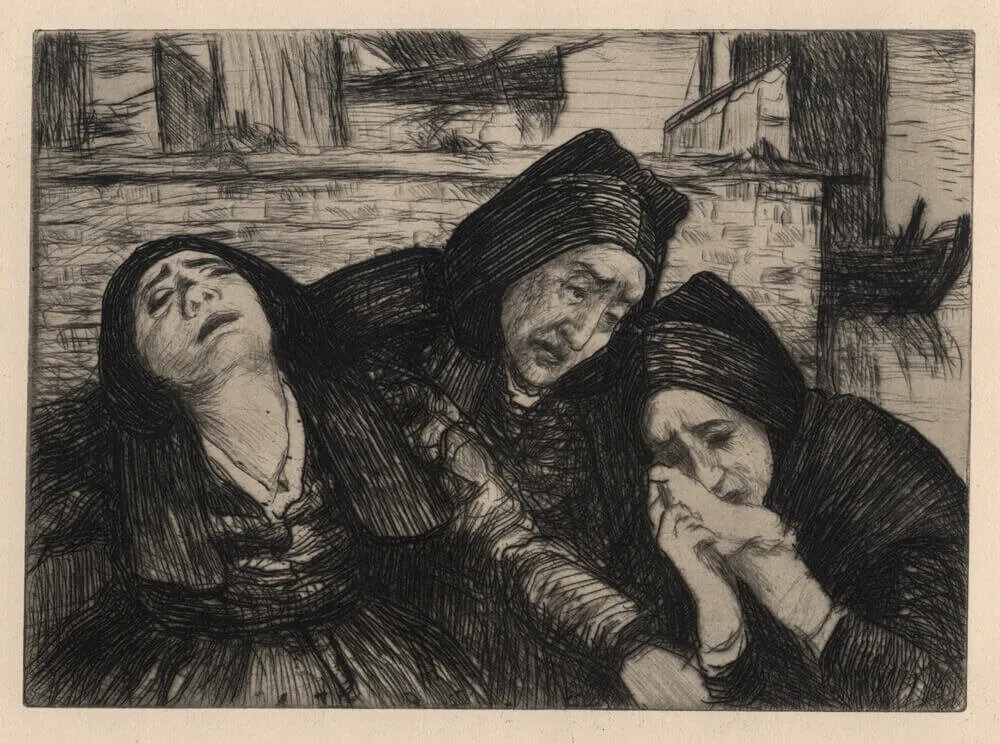 彫版 Cottet - Douleur