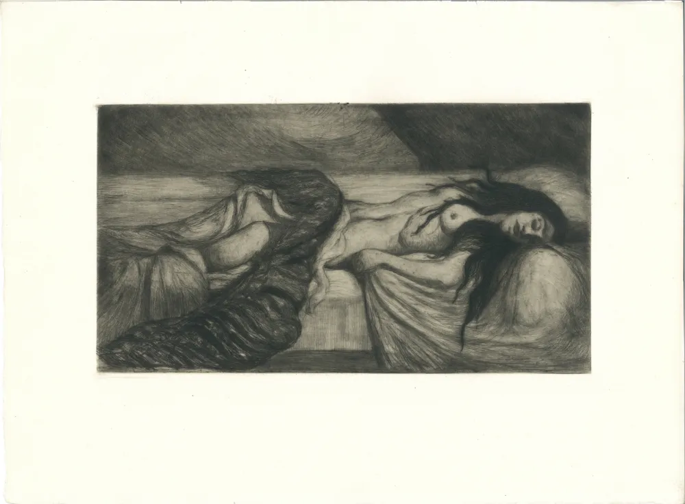 彫版 Cottet - Tristesse