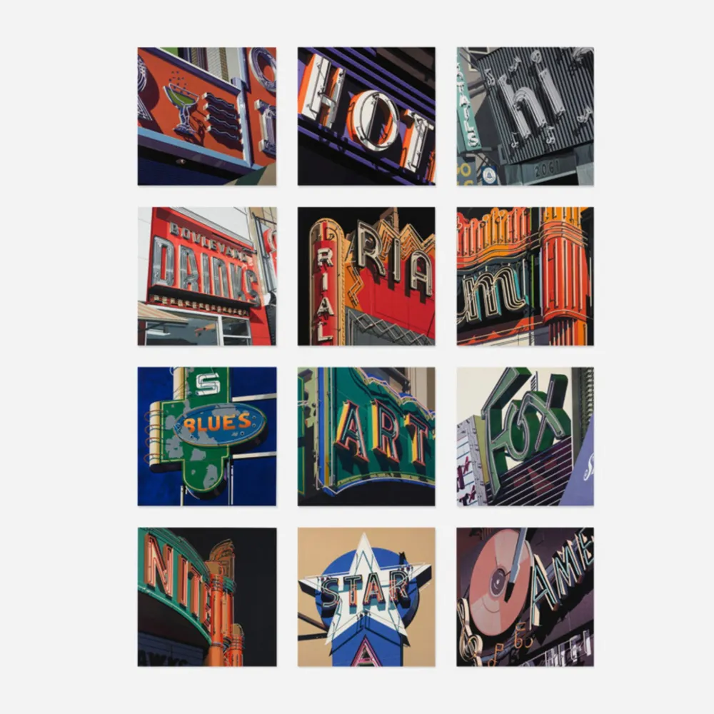 シルクスクリーン Cottingham - AMERICAN SIGNS (PORTFOLIO OF 12)