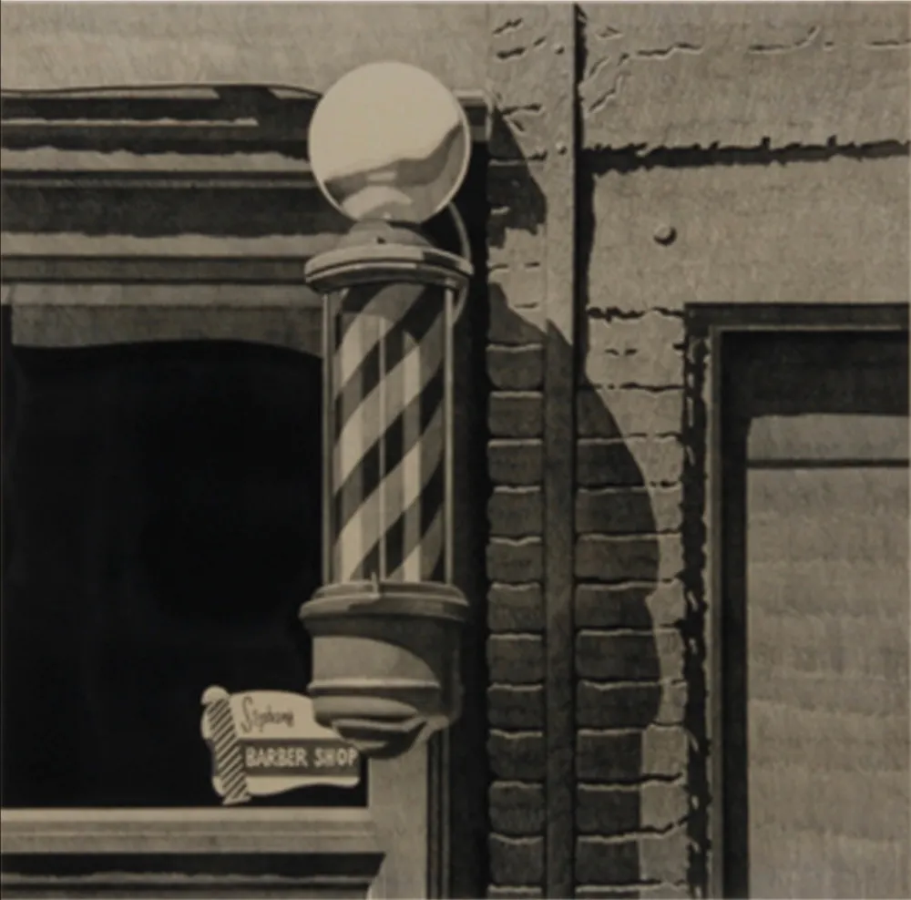 リトグラフ Cottingham - Barber Shop