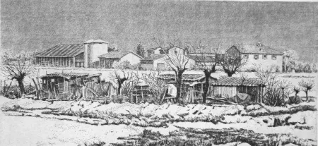 エッチング Cotugno  - Orti a cascina San Marco (I stato)