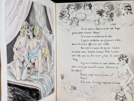 技術的なありません Courbouleix - Léon COURBOULEIX (auteur et illustrateur)  - SUZON EN VACANCES. Journal secret d'une jeune fille. Aux dépens des Amis de Cupidon, s.d. (vers 1935, Atelier de Léon Courbouleix)  
