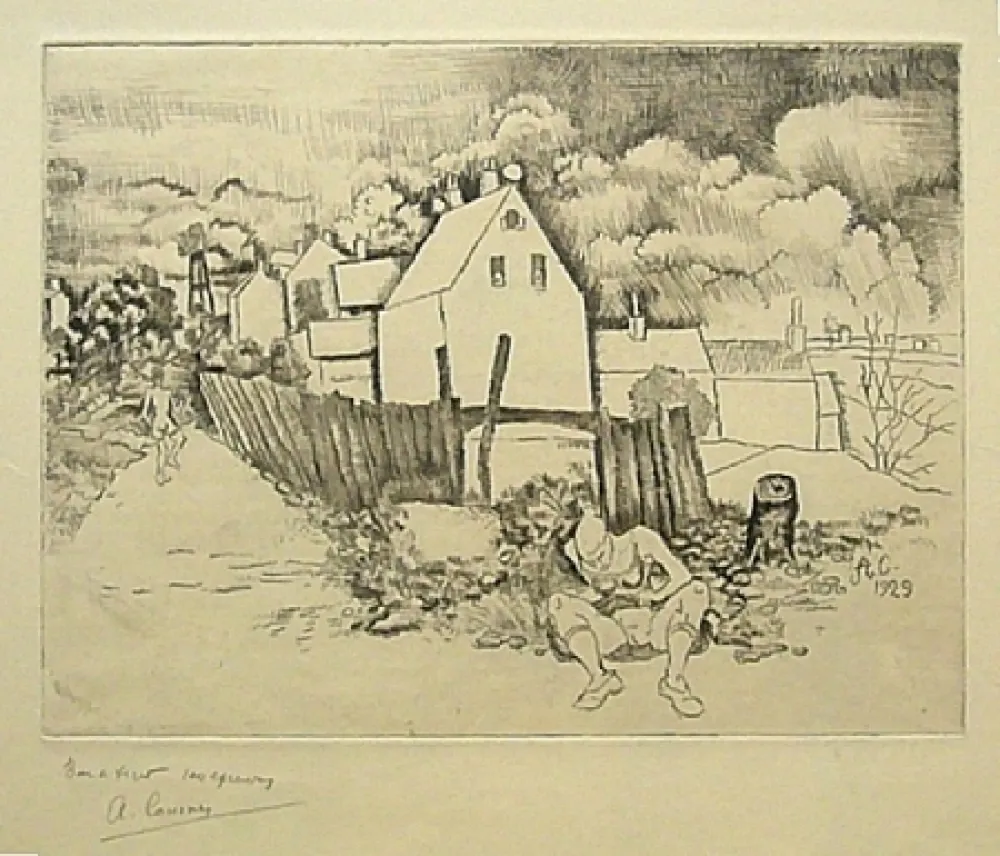 エッチング Courmes - Sans titre