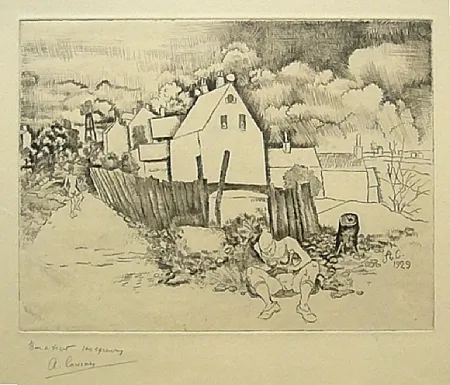 エッチング Courmes - Sans titre