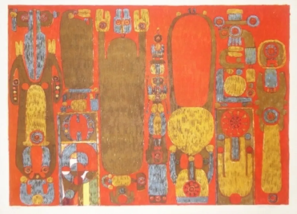 リトグラフ Courtin - Jeune reine d'un vieux pays