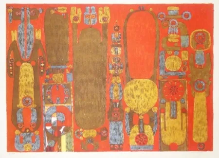 リトグラフ Courtin - Jeune reine d'un vieux pays