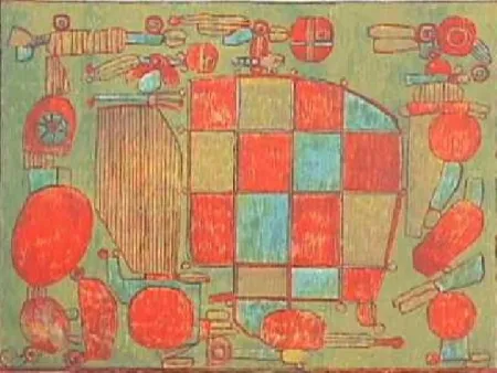 リトグラフ Courtin - Parent du coté gauche 