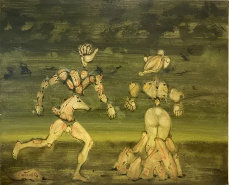 技術的なありません Coutaud - Huile sur papier