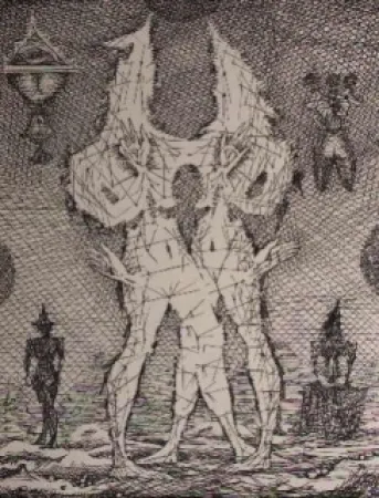 エッチング Coutaud - Voyage dans la lune 1