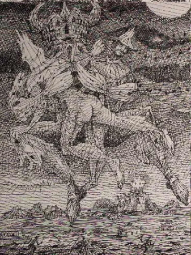 エッチング Coutaud - Voyage dans la lune 2