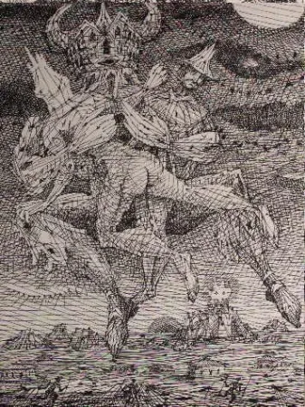 エッチング Coutaud - Voyage dans la lune 2