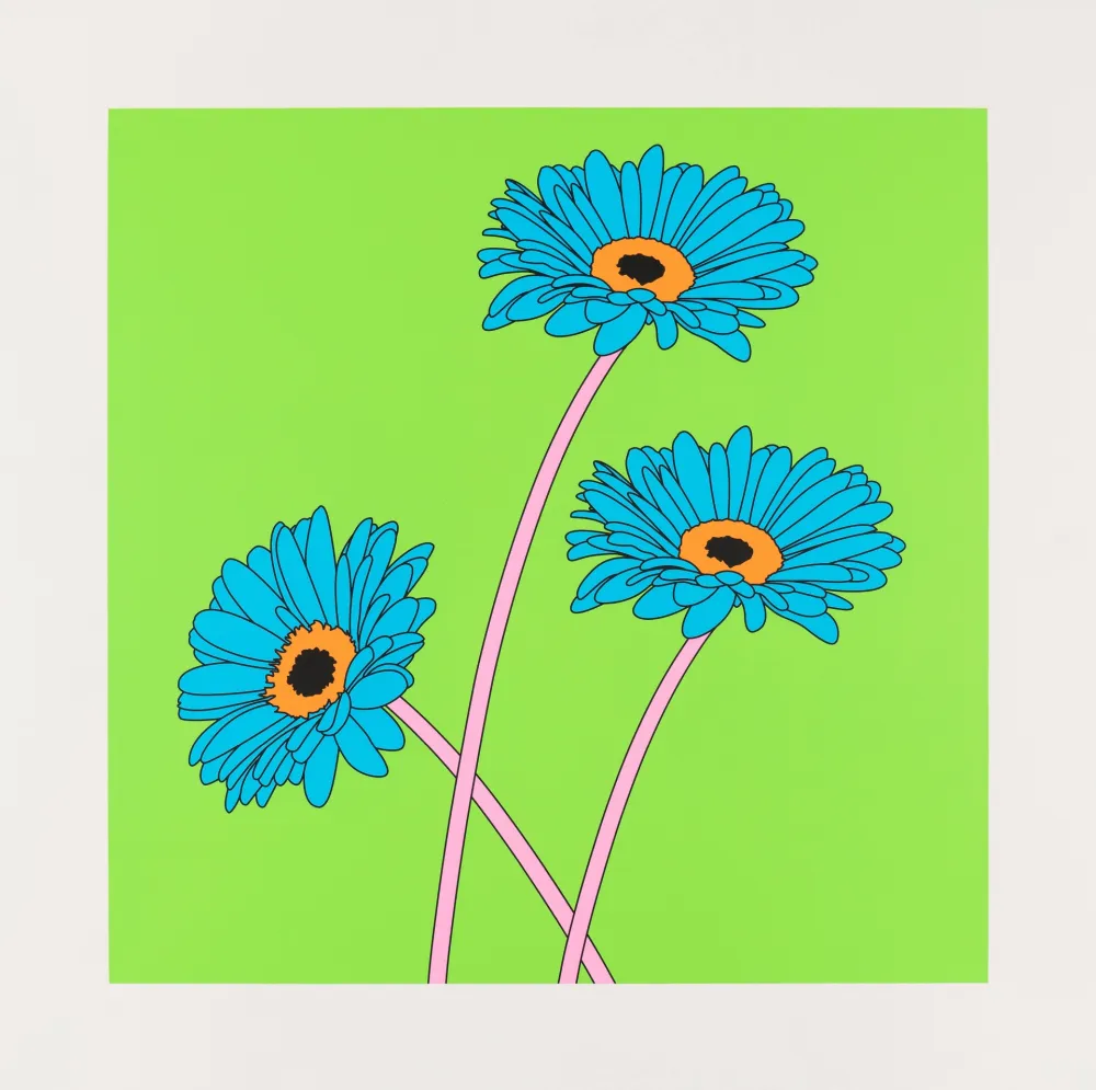 シルクスクリーン Craig-Martin - Gerberas