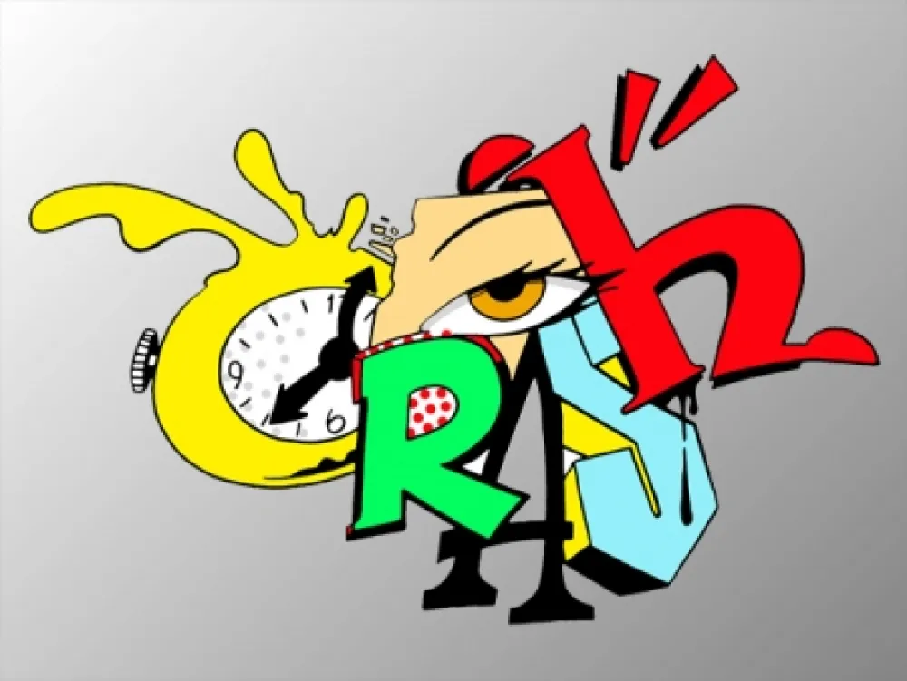 シルクスクリーン Crash - Clock 2