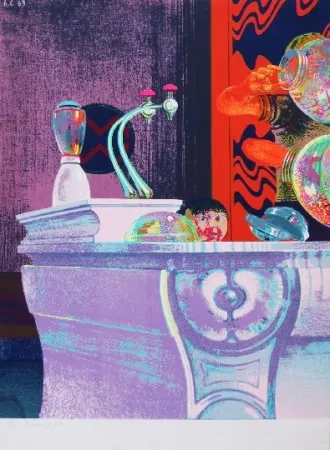 シルクスクリーン Cremonini - Enfant au bar