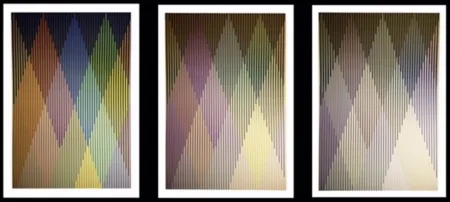 シルクスクリーン Cruz-Diez - Couleur Additive Perseus, Portfolio of 3