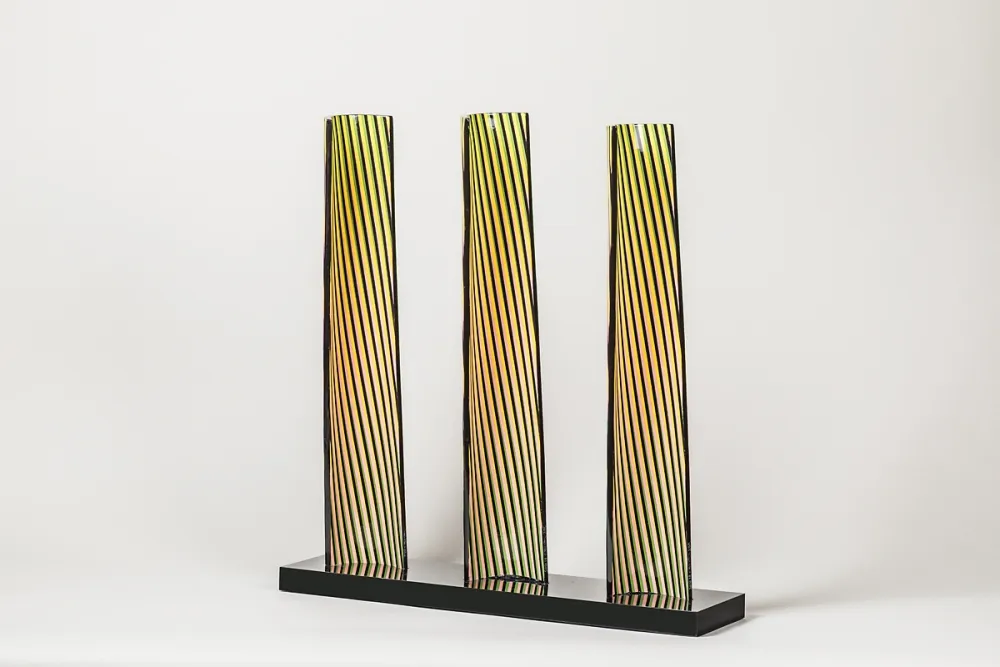 セラミック Cruz-Diez - Cromovela Tryptich 18