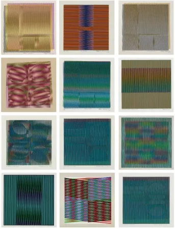 シルクスクリーン Cruz-Diez - Grupo de 15 Serigrafías sobre papel 