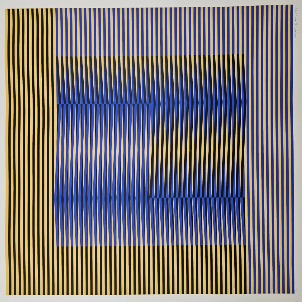 シルクスクリーン Cruz-Diez - Induction Chromatique