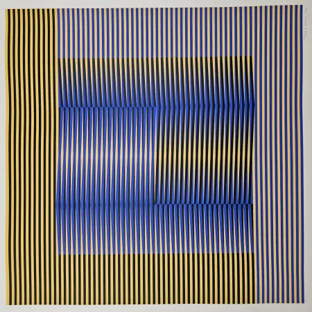 シルクスクリーン Cruz-Diez - Induction Chromatique