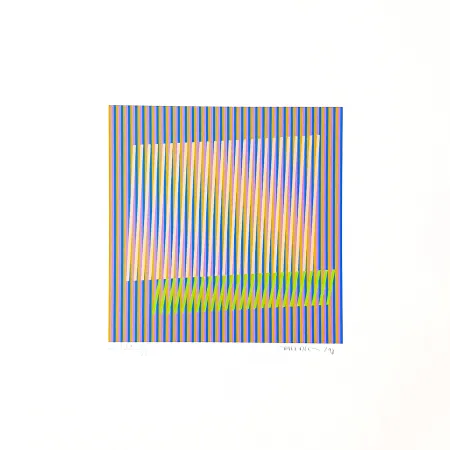 シルクスクリーン Cruz-Diez - Induction chromatique