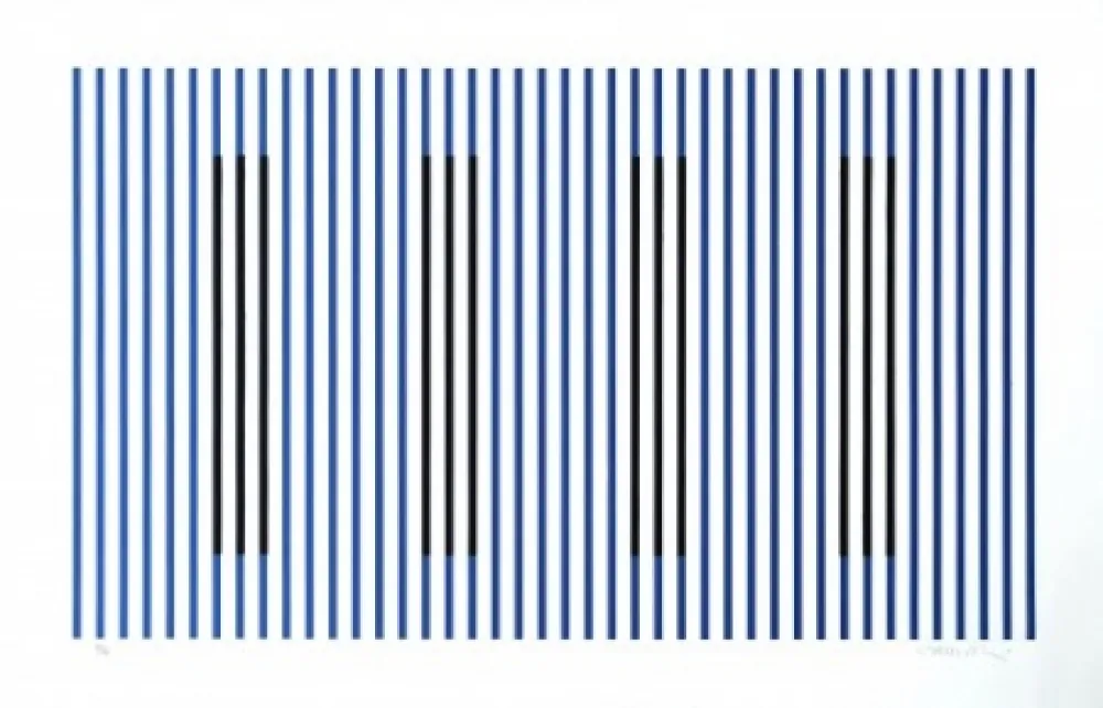 エッチング Cruz-Diez - Induction du Jaune Rioja