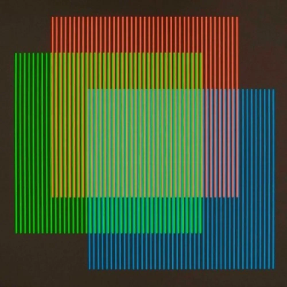 リトグラフ Cruz-Diez - Serie semana - Lunes