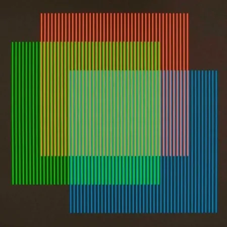 リトグラフ Cruz-Diez - Serie semana - Lunes