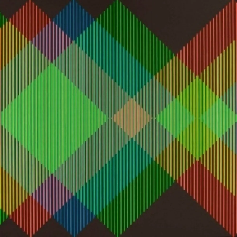 リトグラフ Cruz-Diez - Serie Semana - Miércoles