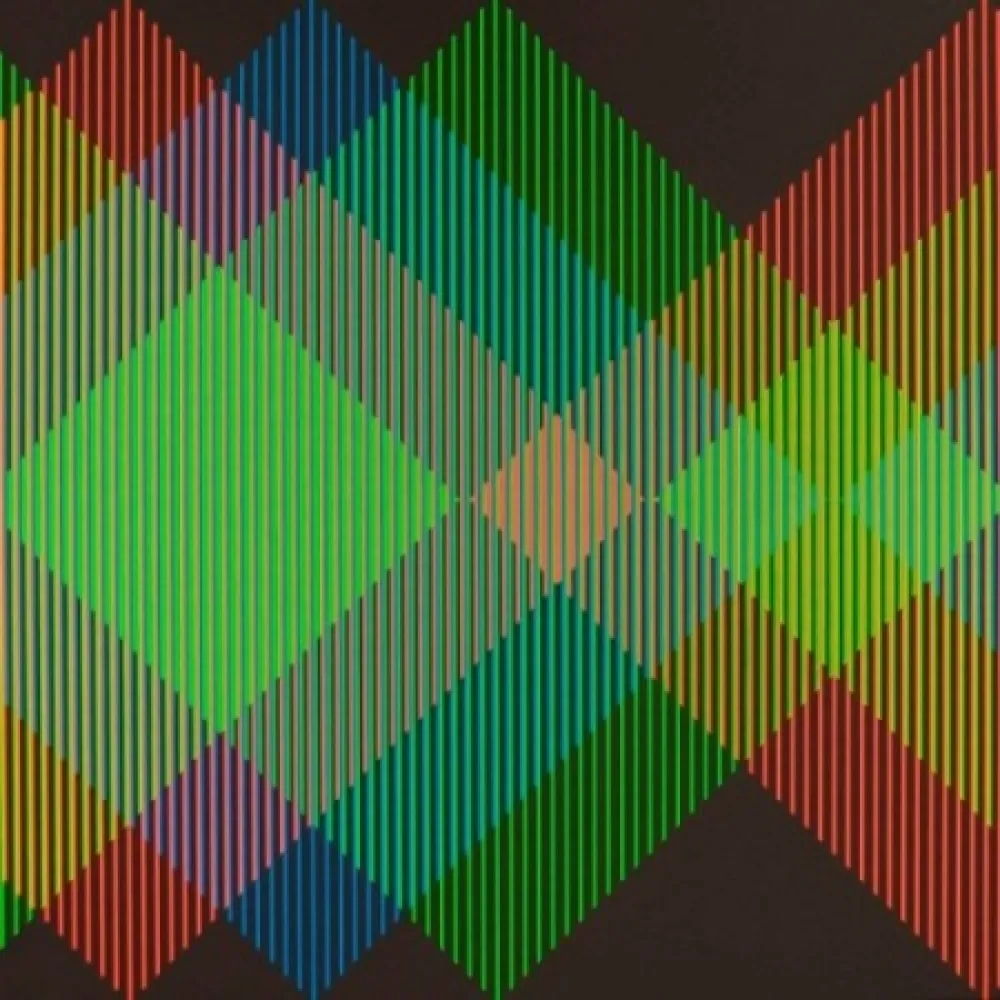 リトグラフ Cruz-Diez - Serie Semana - Miércoles	