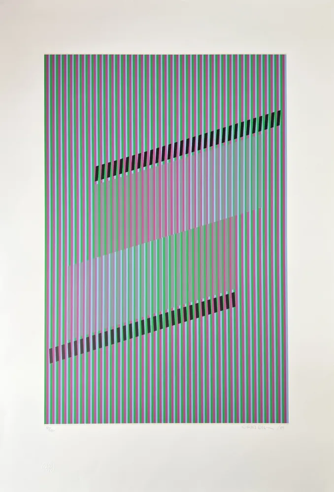 シルクスクリーン Cruz-Diez - Untitled