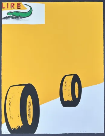 リトグラフ Cucchi - Enzo Cucchi (1949) - Lire - Color lithograph on wove paper - 2001
