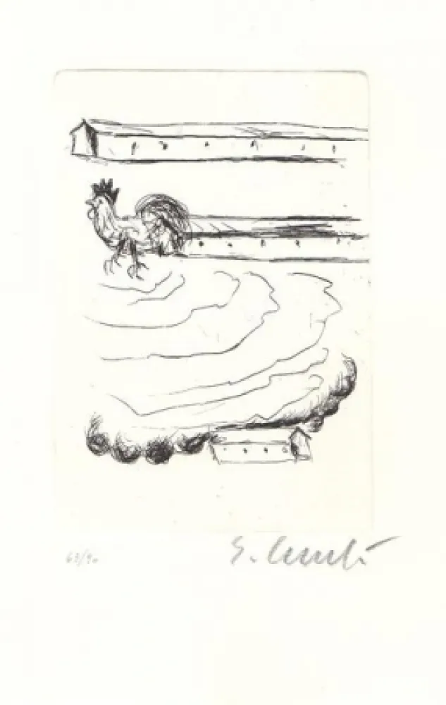 エッチング Cucchi - Senza titolo