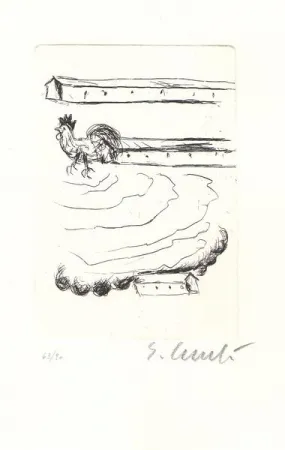 エッチング Cucchi - Senza titolo