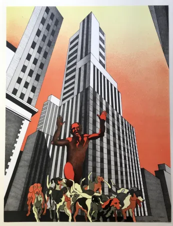 リトグラフ Cueco - La meute