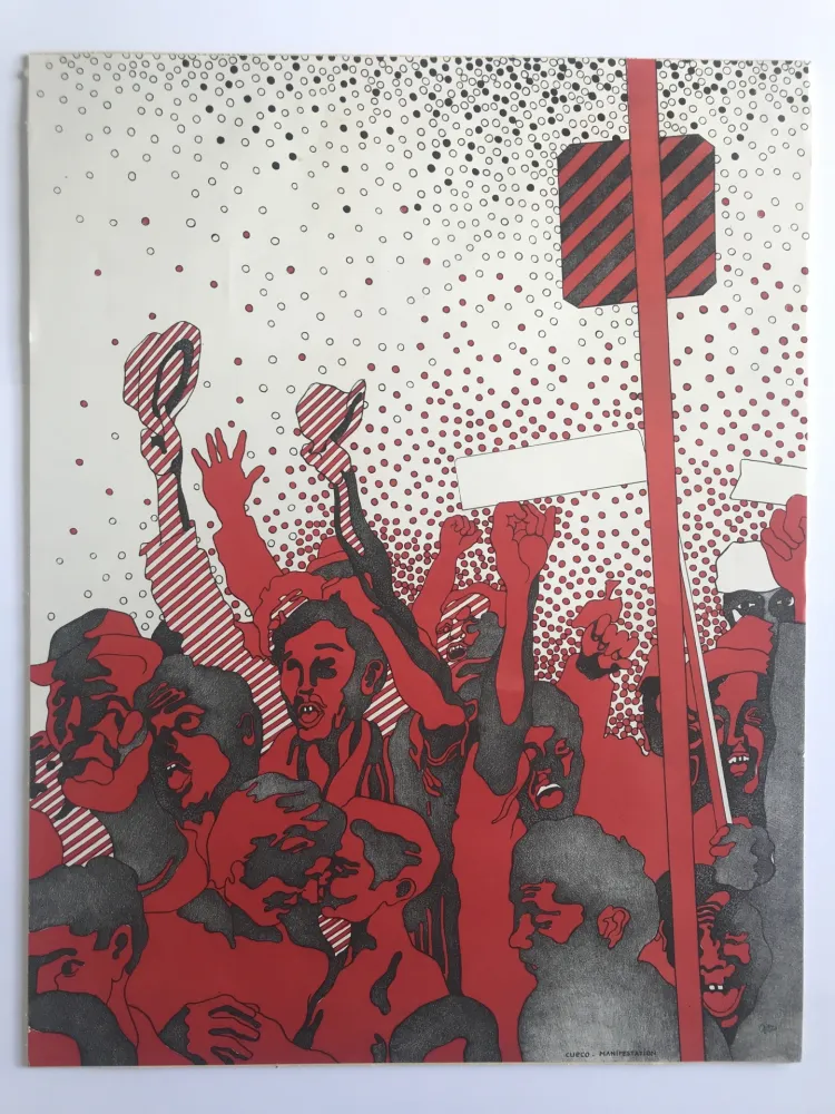 リトグラフ Cueco - Manifestation