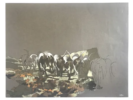 リトグラフ Cueco - Meute de chiens II