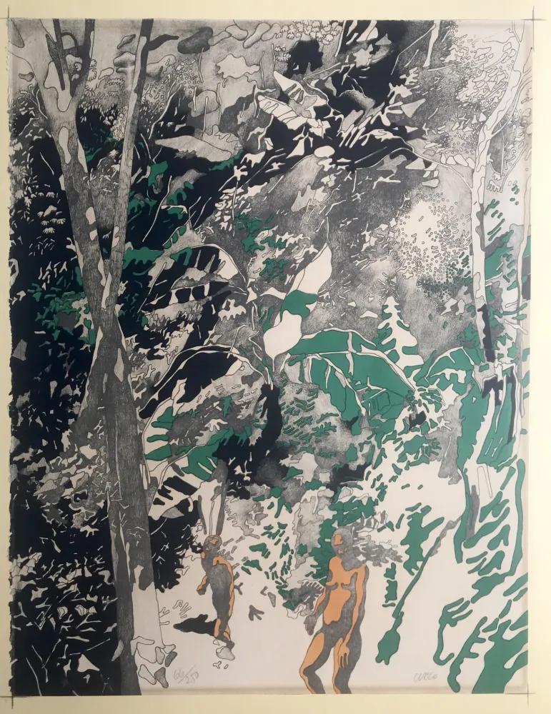 リトグラフ Cueco - Sans titre (Homme et femme)