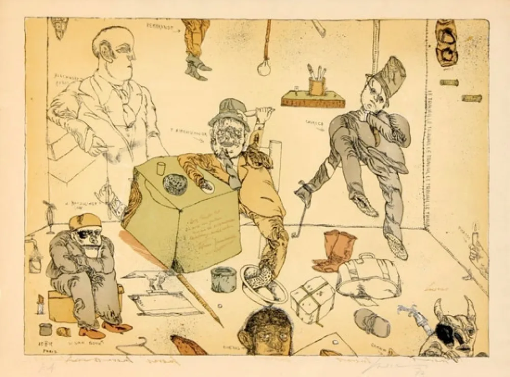 リトグラフ Cuevas - La Rue des Mauvais Garcons