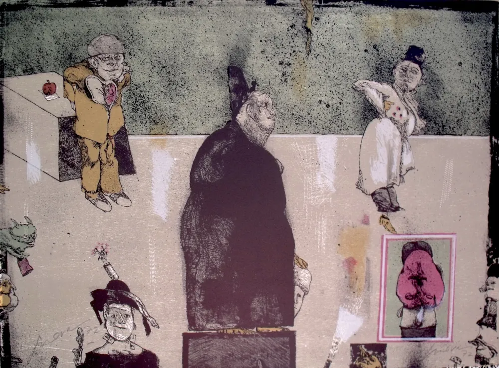 リトグラフ Cuevas - Sans Titre