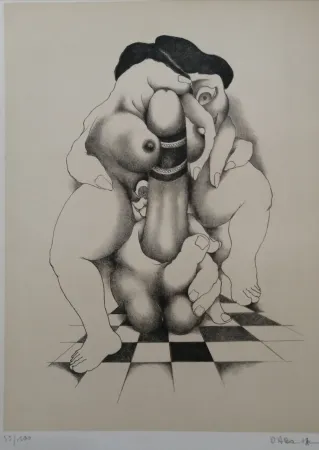 リトグラフ Daboval - Phantasmes de Berthe 1