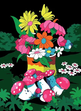 リトグラフ Dabs - A cosmic invitation