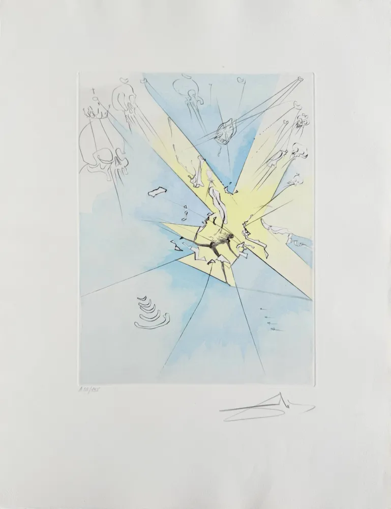 エッチング Dali - A Shattering Entrance upon the American Stage