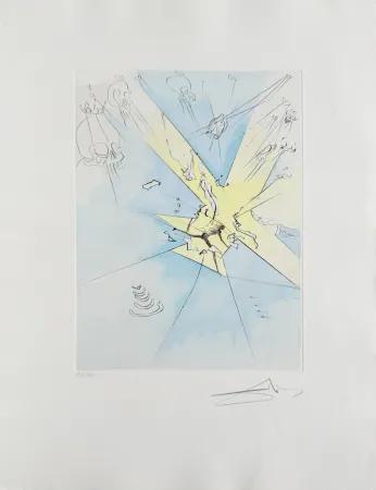 エッチング Dali - A Shattering Entrance upon the American Stage