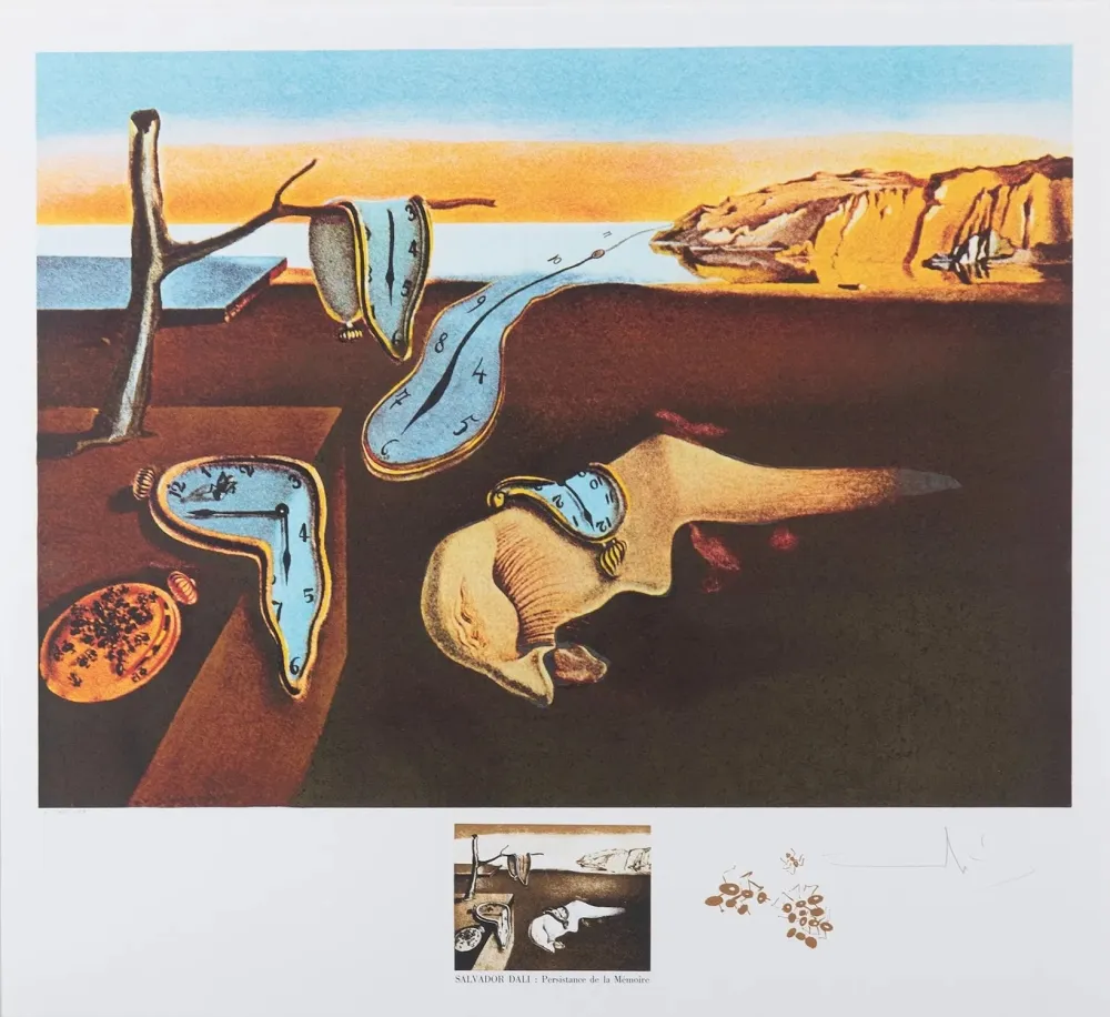 リトグラフ Dali - Changes in Great Masterpieces Persistence de la Memoire
