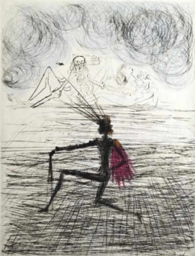 彫版 Dali - Chevalier a genoux