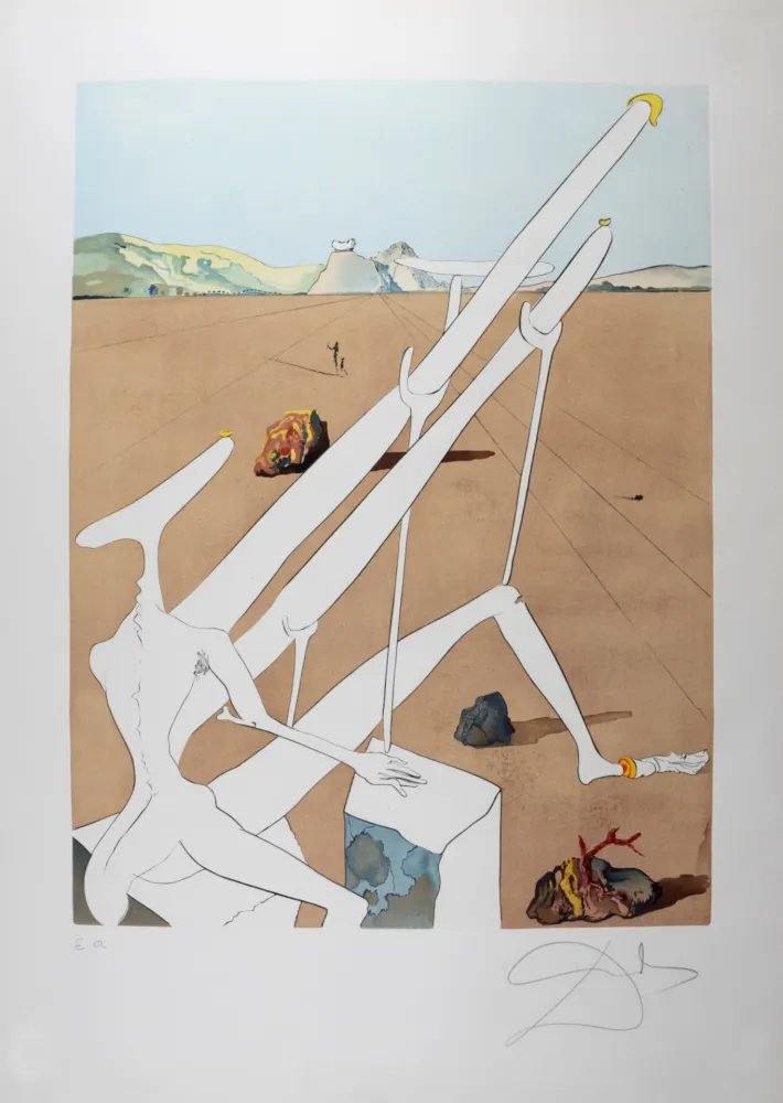 ポイントーセッシュ Dali - Dali martien muni d'un double microscope holo-électronique