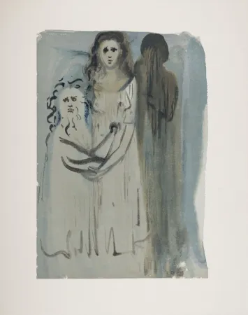 木版 Dali - Dans la fumée des Coléreux, 1963